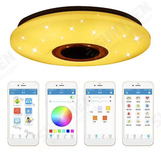 48W 102LED Dimmable RGBW Music Ceiling Light Starry Sky bluetooth APP Control