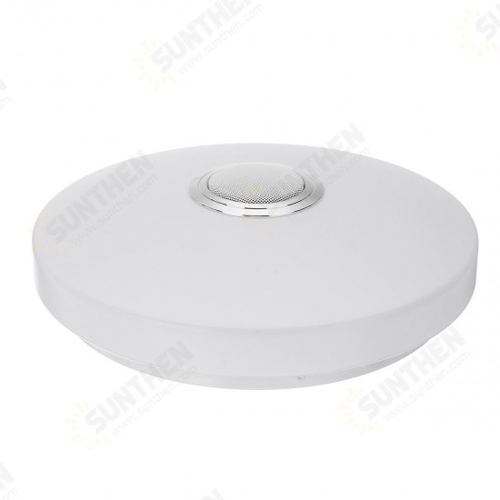 48W Dimmable LED Music Ceiling Light bluetooth Speaker Down Fixture Lamp Modern