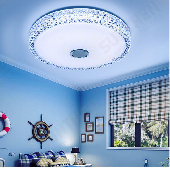 48W Smart bluetooth LED Ceiling Light Modern Music APP Control Bedroom Indoor Lamp AC110-240V/185-240V