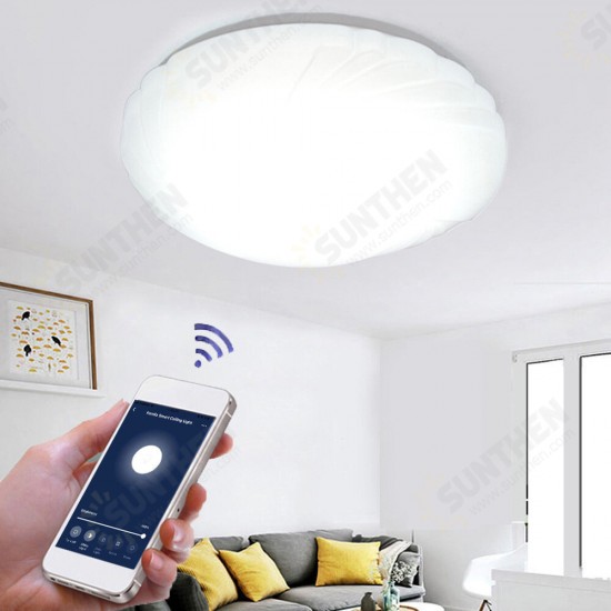 48W WiFi LED Ceiling Light Stepless Dimming APP Control Ceiling Light Living Room Dining Room Bedroom Works with Alexa Google Home IFTTT