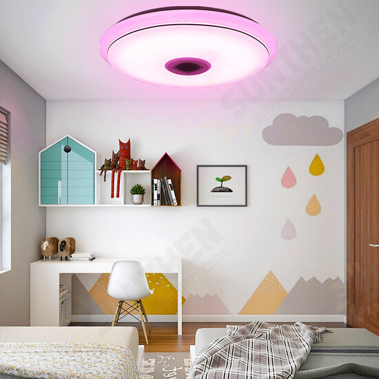 50cm AC85-265V LED RGB Music Ceiling Lamp APP+Remote Control Smart Ceiling Light Works w/ Google Home Alexa