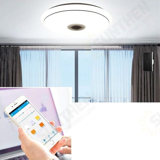 50cm AC85-265V LED RGB Music Ceiling Lamp APP+Remote Control Smart Ceiling Light Works w/ Google Home Alexa