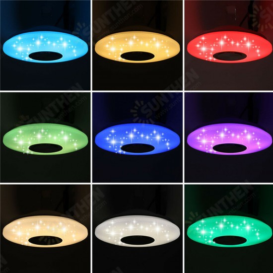 60W AC220V 102LED Starry Lampshade LED Intelligent Ceiling Lamp Bluetooth Music Smart Ceiling Light APP+Remote Control