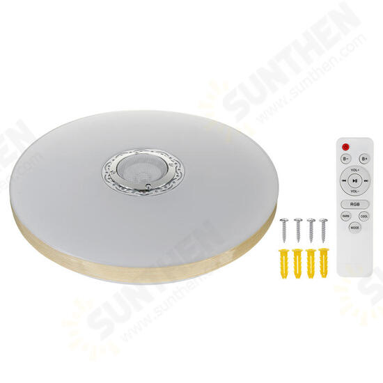 60W Dimmable LED RGBW bluetooth Music Speaker Ceiling Light APP Remote Bedroom