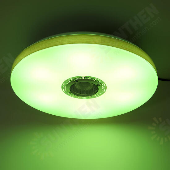 60W Dimmable LED RGBW bluetooth Music Speaker Ceiling Light APP Remote Bedroom