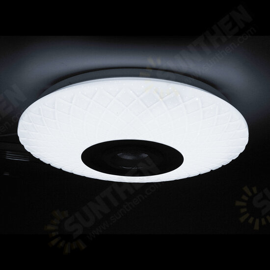 72W RGB Music Coloured LED Ceiling Light Dimmable Lamp bluetooth + APP Control AC180V~265V