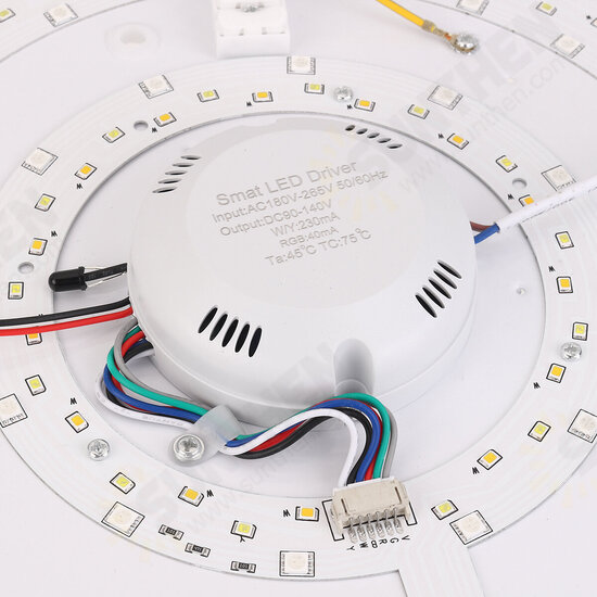 72W RGB Music Coloured LED Ceiling Light Dimmable Lamp bluetooth + APP Control AC180V~265V