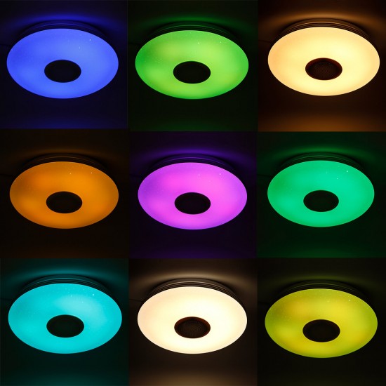 85-265V 30CM LED Ceiling Light RGB bluetooth Music Dimmable Lamp APP + Remote Controller