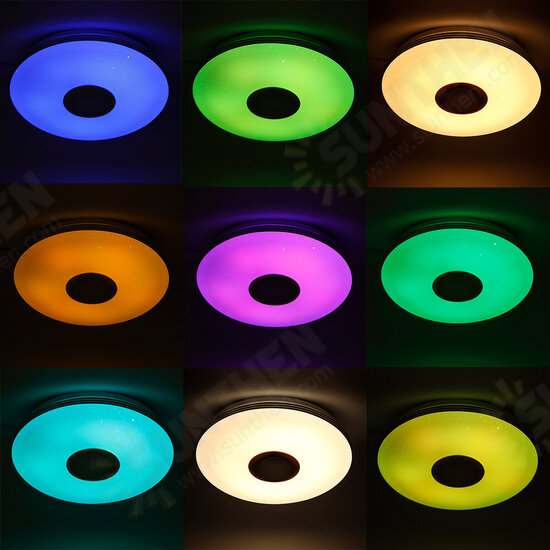 85-265V 30CM LED Ceiling Light RGB bluetooth Music Dimmable Lamp APP + Remote Controller