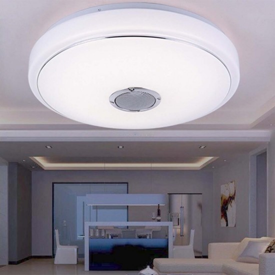 90W Smart Bluetooth Music LED Ceiling Light Dimming APP Control For Bedroom Lamp