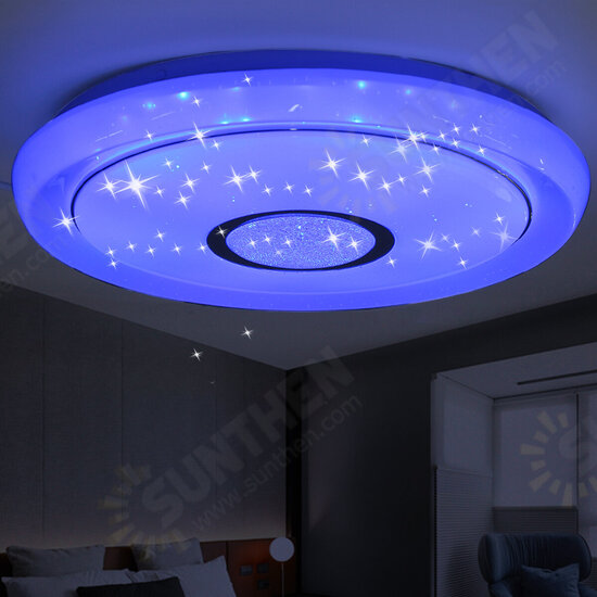 AC110-240V bluetooth WiFi LED Ceiling Light 2835SMD RGB Music Speaker Dimmable Lamp + Remote Control