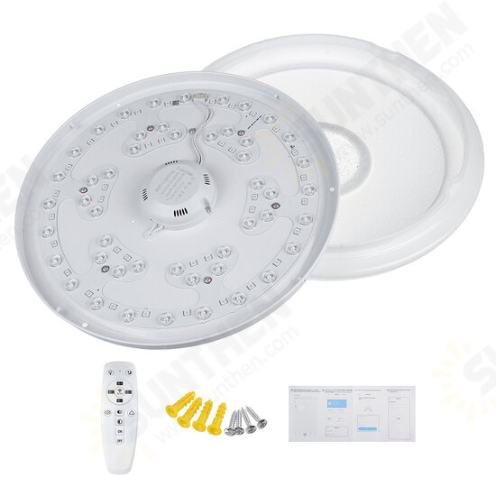 AC110-240V bluetooth WiFi LED Ceiling Light 2835SMD RGB Music Speaker Dimmable Lamp + Remote Control