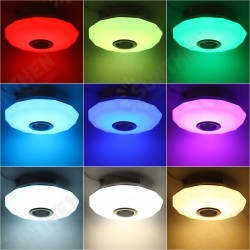 AC180-265V Modern RGBW LED Ceiling Light bluetooth App Music Speaker Lamp + Remote Control