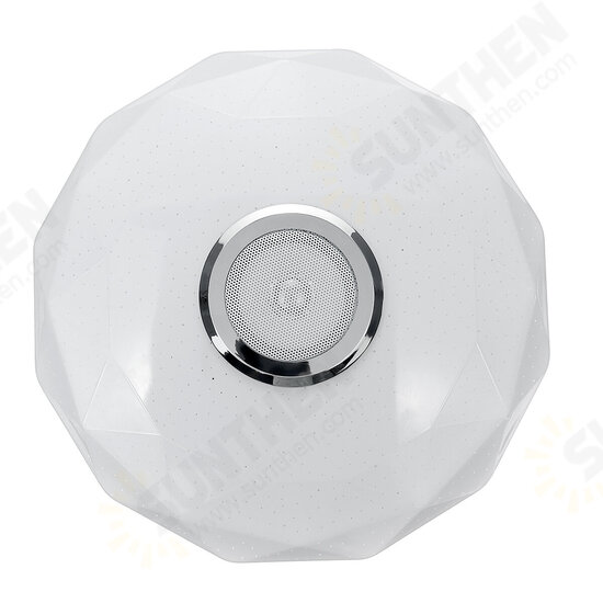 AC180-265V Modern RGBW LED Ceiling Light bluetooth App Music Speaker Lamp + Remote Control