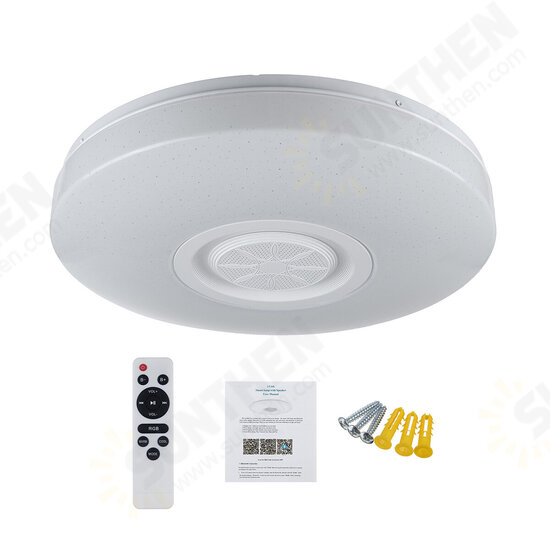 Bluetooth WIFI LED Ceiling Light RGB Music Speaker Dimmable Lamp APP Remote Room