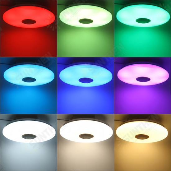 Dimmable 36W 220V LED Smart Ceiling Light Ceiling Lamp Bluetooth Speaker APP Remote