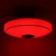 Dimmable RGBW LED Music Ceiling Lights with Bluetooth Speaker Cellphone APP Control Color Changing LED Flush Mount Down Light Fixture AC220V/110~220V