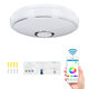 Dimmable RGBW LED Music Ceiling Lights with Bluetooth Speaker Cellphone APP Control Color Changing LED Flush Mount Down Light Fixture AC220V/110~220V