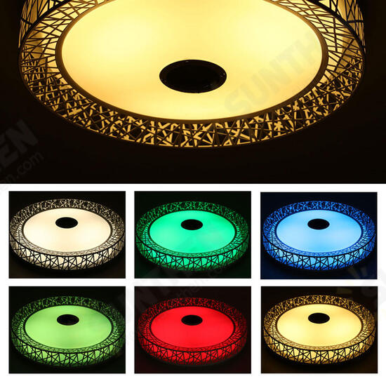 LED RGB Ceiling Light bluetooth Sound Lamp APP Remote Control 100-240V