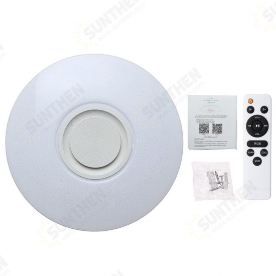 Modern 60W RGB LED Ceiling Light bluetooth Music Speaker Lamp Remote APP Control