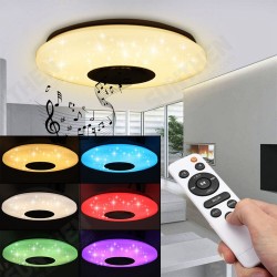 Modern 60W RGB LED Ceiling Light bluetooth Music Speaker Lamp Remote APP Control Modern 60W RGB LED Ceiling Light bluetooth Music Speaker Lamp Remote APP Control