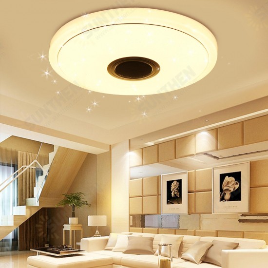Modern Music Ceiling Light 48W 36LED Bluetooth Speaker Flush Down Lamp Modern Music Ceiling Light 48W 36LED Bluetooth Speaker Flush Down Lamp