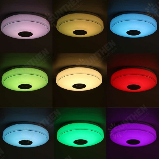 Modern RGB LED Ceiling Lamp Home Lighting APP bluetooth Music Light Bedroom Lamp Smart Ceiling Light + Remote Control