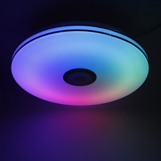 RGB Colour Changing bluetooth Music Speaker LED Ceiling Panel Down Light Bedroom