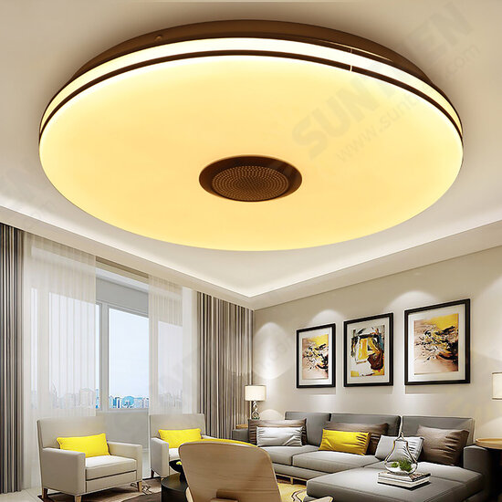 RGB Colour Changing bluetooth Music Speaker LED Ceiling Panel Down Light Bedroom