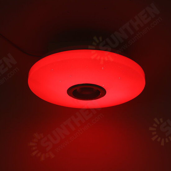 RGBW LED Ceiling Light Music Speaker Lamp Bluetooth APP + Remote Control Bedroom Smart Ceiling Lamp