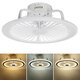 Smart Ceiling Fan Light 3 Colors Led Fan with Remote Control + bluetooth Speaker