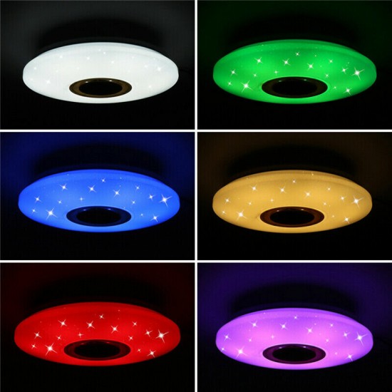 RGBW 50cm LED Music Ceiling Light bluetooth Speaker Down with Remote Control