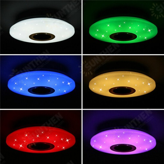 RGBW 50cm LED Music Ceiling Light bluetooth Speaker Down with Remote Control