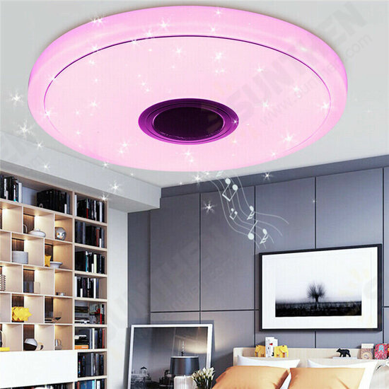 RGBW 50cm LED Music Ceiling Light bluetooth Speaker Down with Remote Control