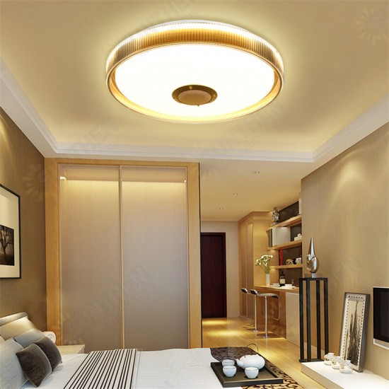 bluetooth WiFi LED RGB Music Ceiling Lamp+Remote Control for Kitchen Bedroom Bathroom 85-265V/220V/110-220V