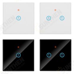 1/2 Gang Smart WIFI Crystal Glass Panel Switch Light Touch Screen Wall Decoration 1/2 Gang Smart WIFI Crystal Glass Panel Switch Light Touch Screen Wall Decoration