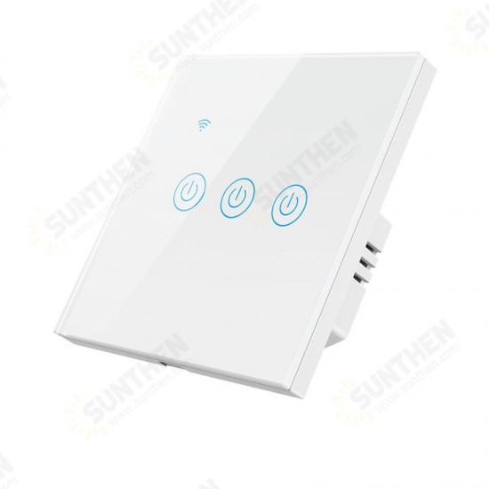 220-240V Tuya ZB Single Fire Zero Shared Smart Touch Switch Wall Panel Lamp Control Work with Alexa Google Home