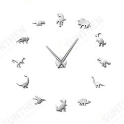 47 Inch Jurassic Dinosaurs Wall Art T-Rex DIY Large Wall Clock Kids Room Decoration Giant Frameless Wall Clock Dino Modern Clock Watch 47 Inch Jurassic Dinosaurs Wall Art T-Rex DIY Large Wall Clock Kids Room Decoration Giant Frameless Wall Clock Dino Modern Clock Watch