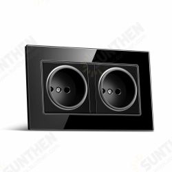 Socket Switch 86*86 PC Glass Panel Eu German France Plug Wall Socket Smart Home Series Switch Socket Switch 86*86 PC Glass Panel Eu German France Plug Wall Socket Smart Home Series Switch