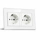 Socket Switch 86*86 PC Glass Panel Eu German France Plug Wall Socket Smart Home Series Switch