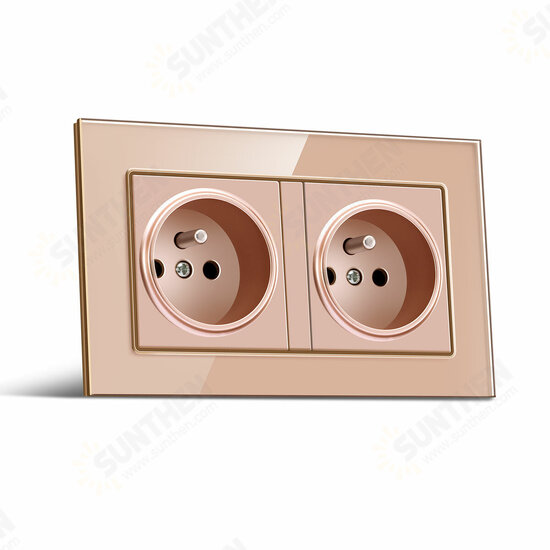 Socket Switch 86*86 PC Glass Panel Eu German France Plug Wall Socket Smart Home Series Switch