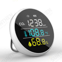 DM1305 CO2 Temperature Humidity Meter Air Quality Monitor Multifunctional For Home DM1305 CO2 Temperature Humidity Meter Air Quality Monitor Multifunctional For Home