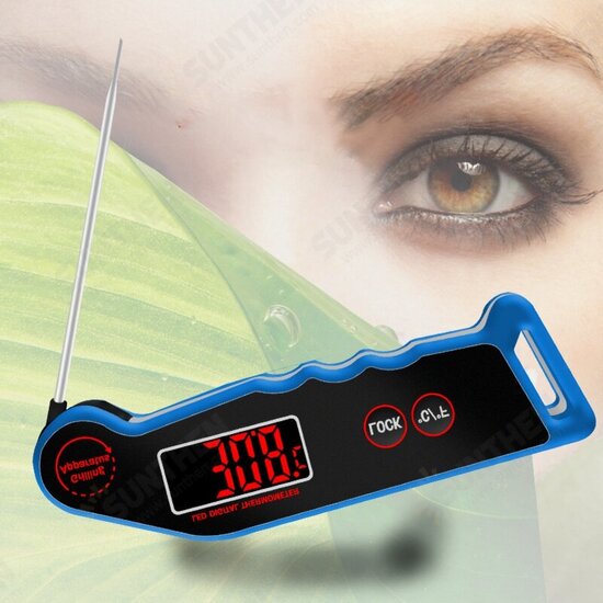 LED Meat Thermometer Digital Thermometer Fast Reading in 3 Seconds with Backlight and Calibration For Kitchen