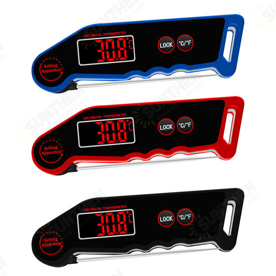 LED Meat Thermometer Digital Thermometer Fast Reading in 3 Seconds with Backlight and Calibration For Kitchen