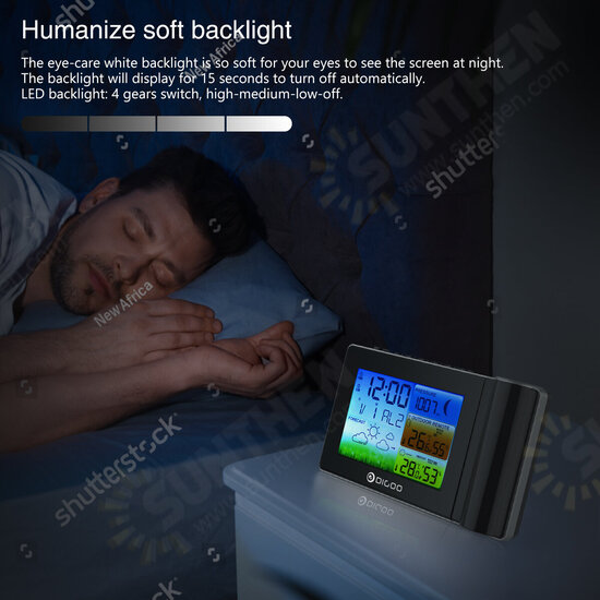 Weather Station with Projection Clock Digital Table Alarm Clock Time Projector Color Thermometer Hygrometer Forecast Comfort Wireless Sensor Weather Station with Projection Clock Digital Table Alarm Clock Time Projector Color Thermometer Hygrometer Forecast Comfort Wireless Sensor