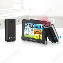 Weather Station with Projection Clock Digital Table Alarm Clock Time Projector Color Thermometer Hygrometer Forecast Comfort Wireless Sensor Weather Station with Projection Clock Digital Table Alarm Clock Time Projector Color Thermometer Hygrometer Forecast Comfort Wireless Sensor