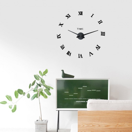 Digital Large 3D Wall Clock Acrylic Sticker DIY Home Room Clocks Decor Modern