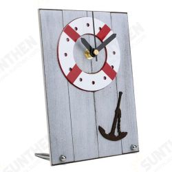 European Mediterranean Style Clock Table Desktop Clock Wood For Gift Room Decor European Mediterranean Style Clock Table Desktop Clock Wood For Gift Room Decor