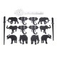 Jungle Animals Elephant DIY Large Wall Clock Home Decor Modern Design Mirror Effect Giant Frameless Elephants DIY Clock Watch