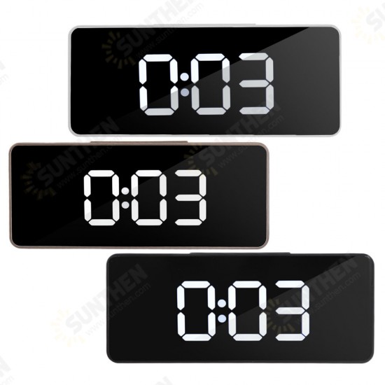 LED Mirror Alarm Clock Multifunctional Student Desktop Clock Makeup Mirror Clock USB Charging Music Alarm Clock LED Mirror Alarm Clock Multifunctional Student Desktop Clock Makeup Mirror Clock USB Charging Music Alarm Clock